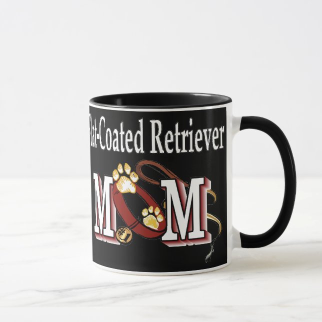 Flachbeschichtete Retriever-Mama Geschenke Tasse (Rechts)