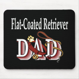 Flachbeschichtete Retriever-Vater-Geschenke Mousepad