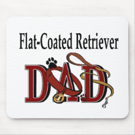 Flachbeschichtete Retriever-Vater-Geschenke Mousepad