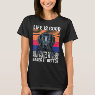 Flachbeschichtete Retrievers machen Ihr Leben zum  T-Shirt