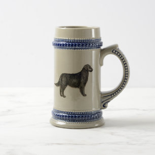 Flachbeschichteter Retriever Bierglas