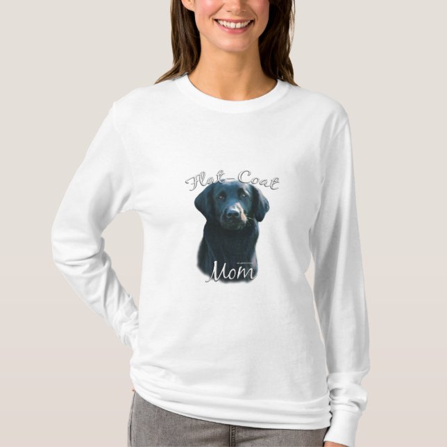 Flachbeschichteter Retriever Mama 2 T-Shirt (Vorderseite)