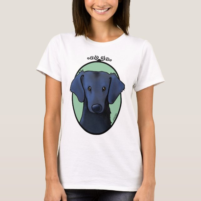 Flachbeschichteter Retriever T-Shirt (Vorderseite)