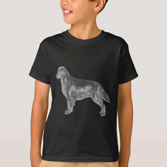 Flachbeschichteter Retriever T-Shirt (Vorderseite)
