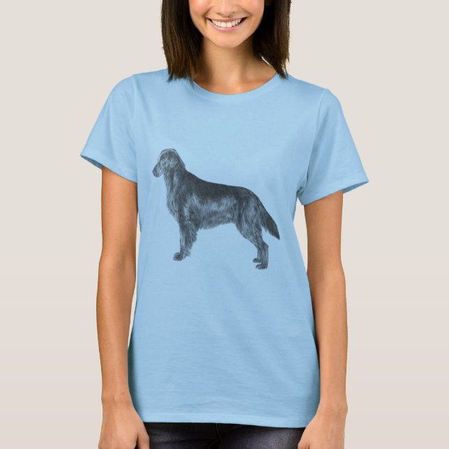 Flachbeschichteter Retriever T-Shirt (Vorderseite)