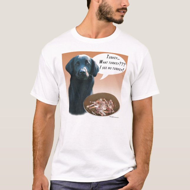 Flachbeschichteter Retriever Türkei; Erntedank Hun T-Shirt (Vorderseite)