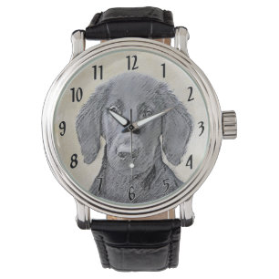Flachbeschichtetes Retriever-Gemälde - Originale H Armbanduhr