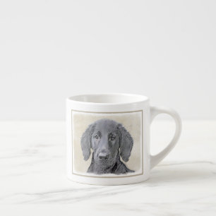 Flachbeschichtetes Retriever-Gemälde - Originale H Espressotasse