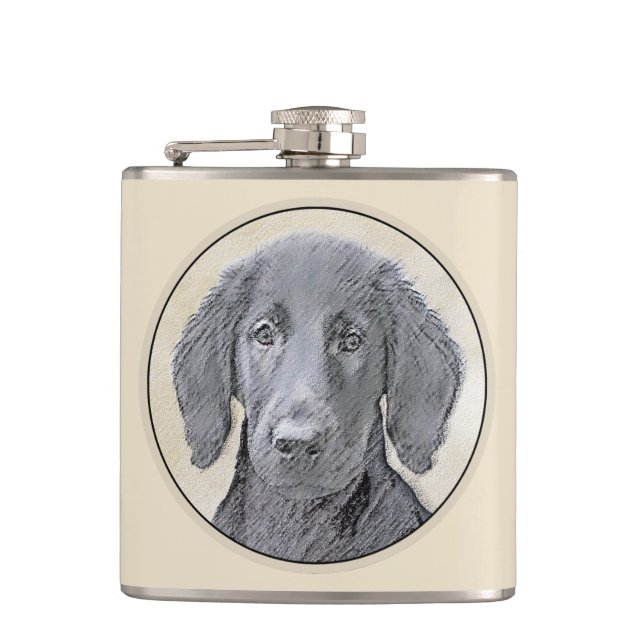 Flachbeschichtetes Retriever-Gemälde - Originale H Flachmann (Vorderseite)