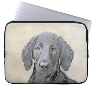 Flachbeschichtetes Retriever-Gemälde - Originale H Laptopschutzhülle