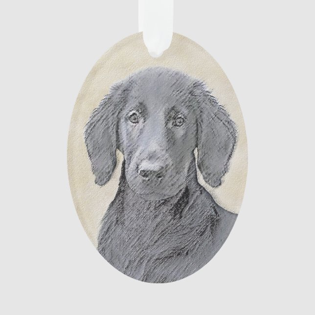 Flachbeschichtetes Retriever-Gemälde - Originale H Ornament (Vorderseite)