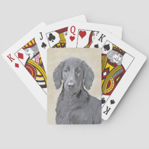 Flachbeschichtetes Retriever-Gemälde - Originale H Spielkarten