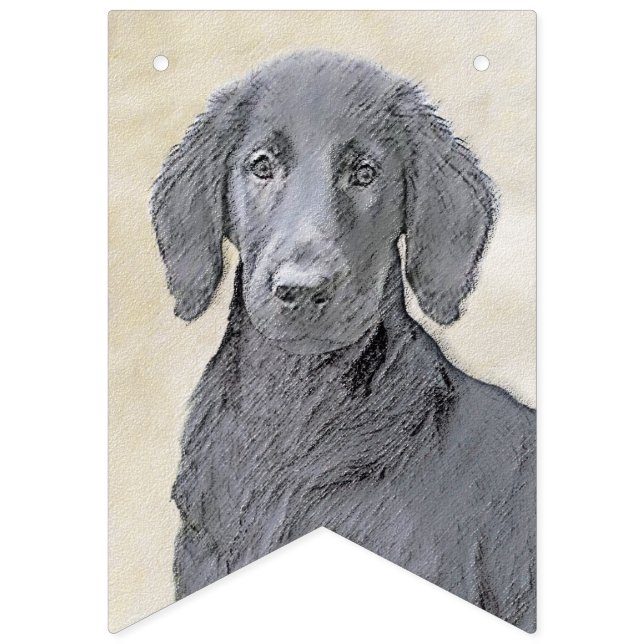 Flachbeschichtetes Retriever-Gemälde - Originale H Wimpelkette (Erste Fahne)
