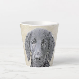 Flachbeschichtetes Retriever-Gemälde - Originale Milchtasse