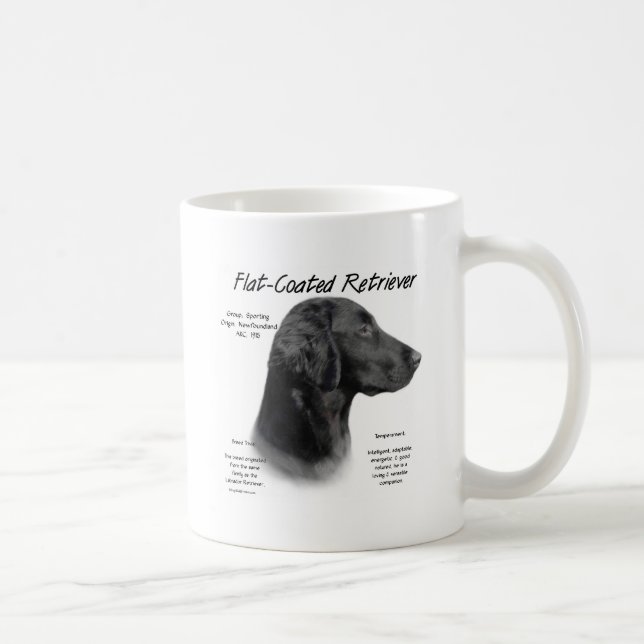 Flachbeschichtetes Retriever-History-Design Tasse (Rechts)