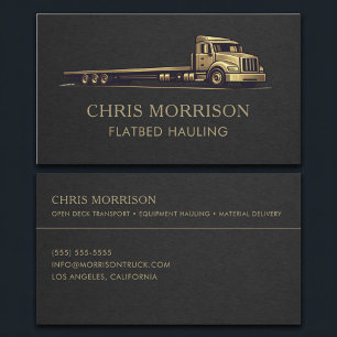 Flachbett-Transportdienstleistungen Lastwagen-Prof Visitenkarte