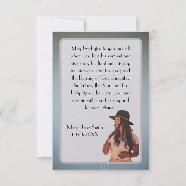 Flachbettkarte Dankeskarte (Rückseite)