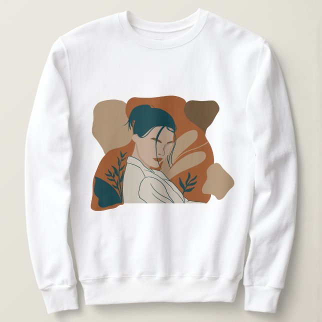 Flachbild-Design mit rohen Farben Sweatshirt (Design vorne)
