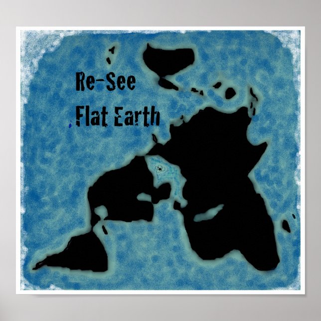 Flachbild-Earth-Map-Poster Poster (Vorne)