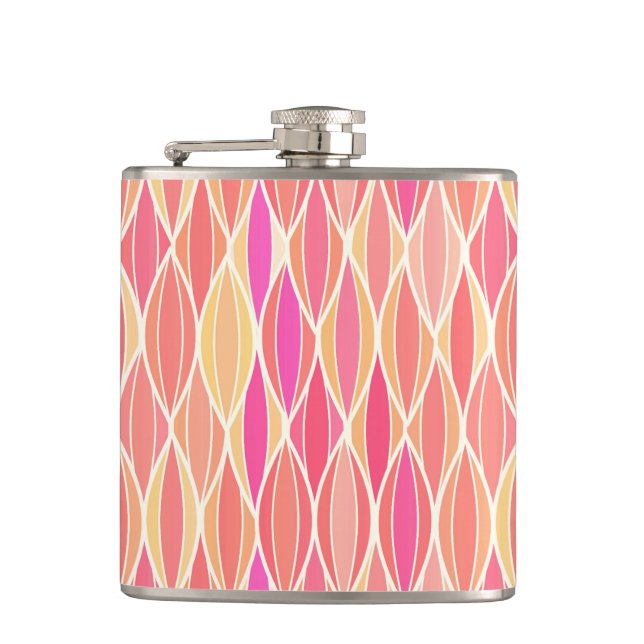 Flachbildschirm aus dem Mittelalter - rosa, korall Flachmann (Vorderseite)