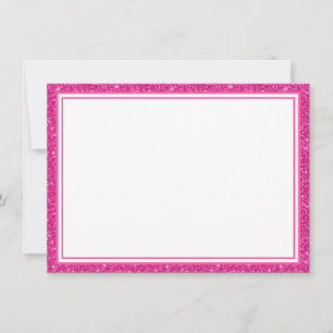 Flachbildschirm, rosa Glitzer, Rand Mitteilungskarte