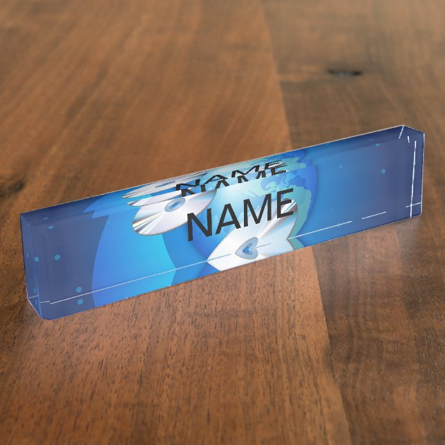 Flachbildschirme Namensplakette (Seite)