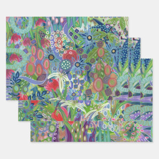 Flachblatt-Set für Farbwaschpapier mit einem Inhal Geschenkpapier Set