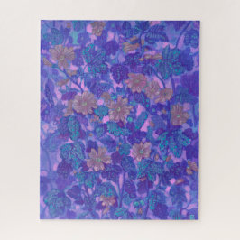 Flachblüten, Malva-Blume Blumenbilder Lila Puzzle
