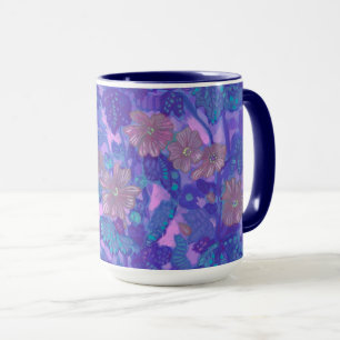 Flachblüten, Malva-Blume Blumenbilder Lila Tasse