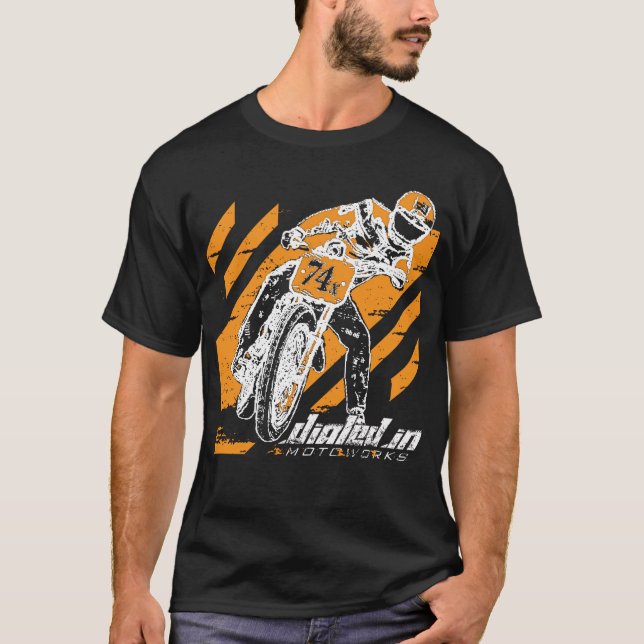 Flache Bahn, die Motorrad-Shirt läuft T-Shirt (Vorderseite)