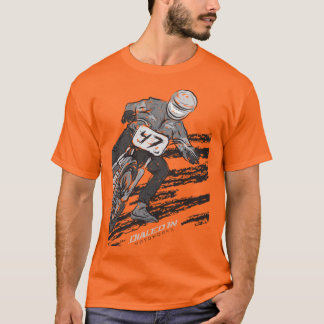Flache Bahn, die Motorrad-Shirt läuft T-Shirt