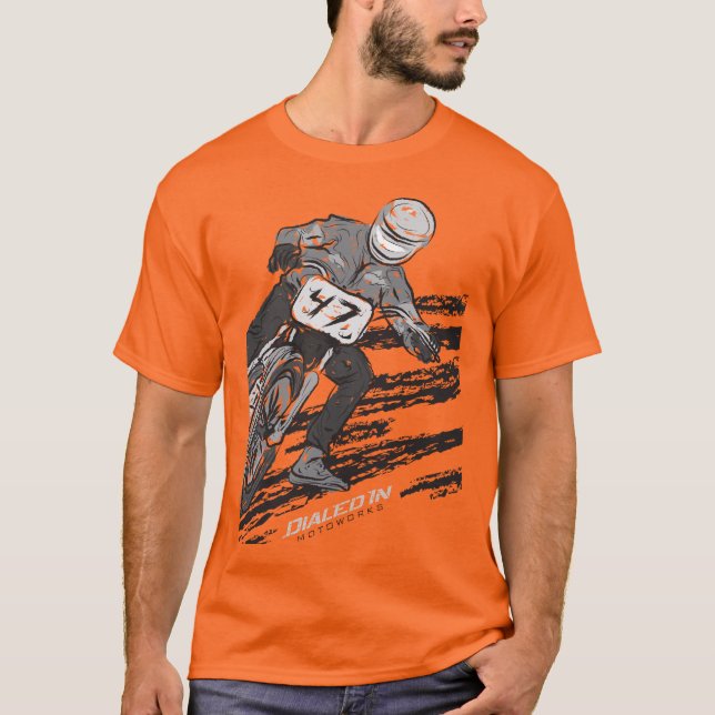 Flache Bahn, die Motorrad-Shirt läuft T-Shirt (Vorderseite)