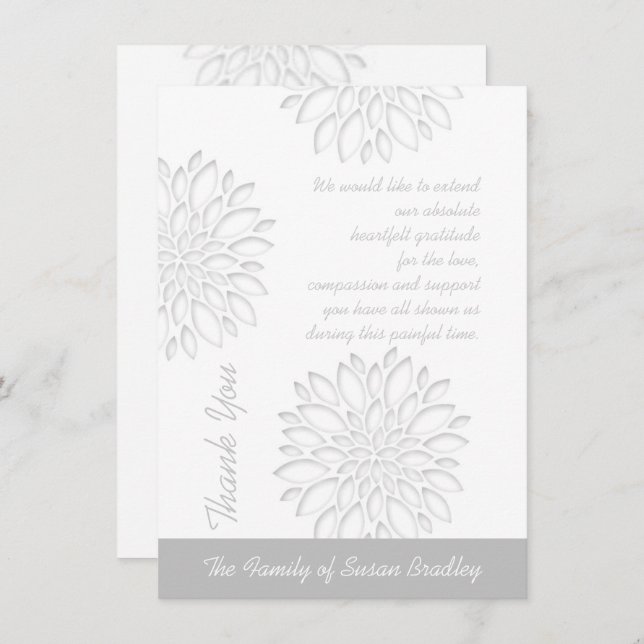 Flache Dankeskarte (Vorne/Hinten)