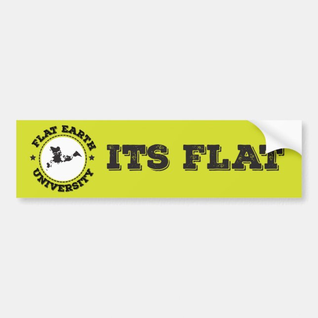 Flache Erde -- Autoaufkleber 2 (Vorne)