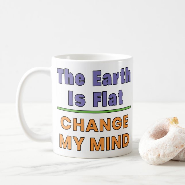 Flache Erde Kaffeetasse (Mit Donut)