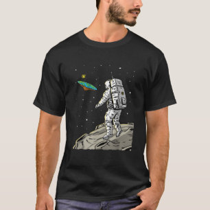 Flache Erde Mondlandung Verschwörungstheorie Anti T-Shirt