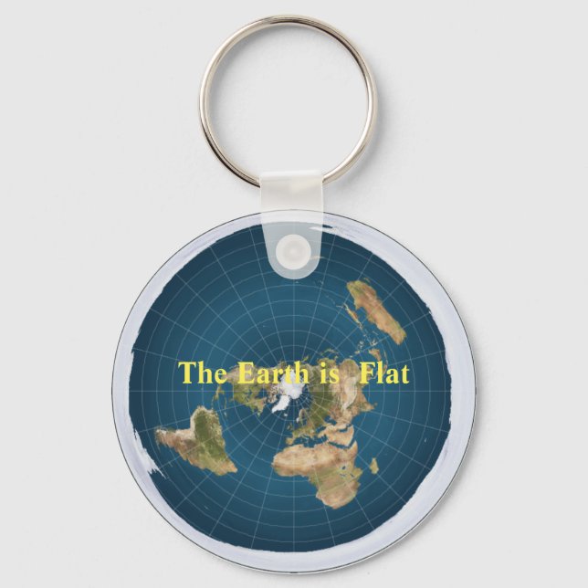 flache Erde Schlüsselanhänger (Vorderseite)