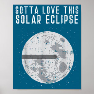 Flache Erde Sonnenfinsternis Mond Lustige Verschwö Poster