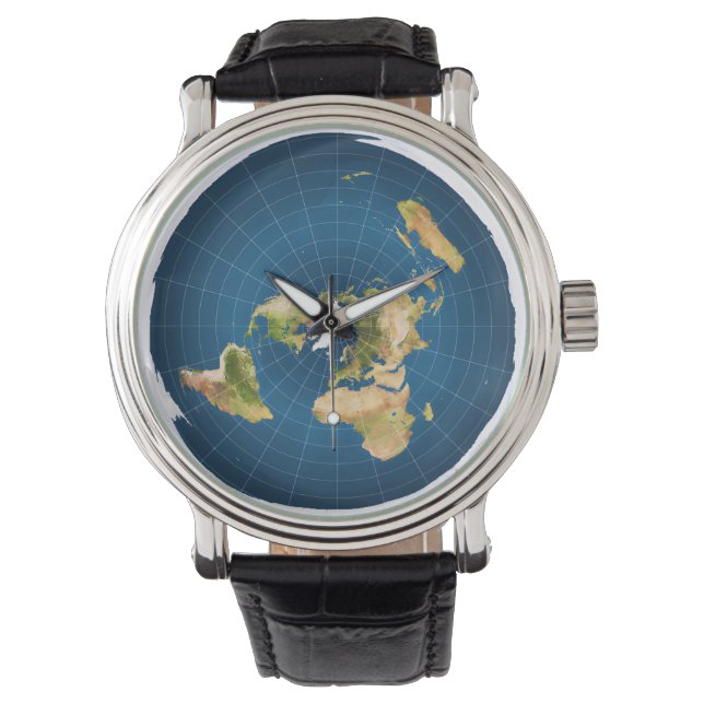 Flache Erde Uhr (Vorderseite)
