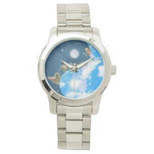 Flache ErdeYin Yang Uhr - Männer