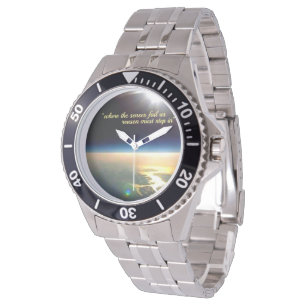 Flache Erdverschwörungs-Wahrheitsuhr Armbanduhr