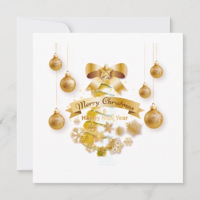 Flache Feiertagskarte (Vorderseite)