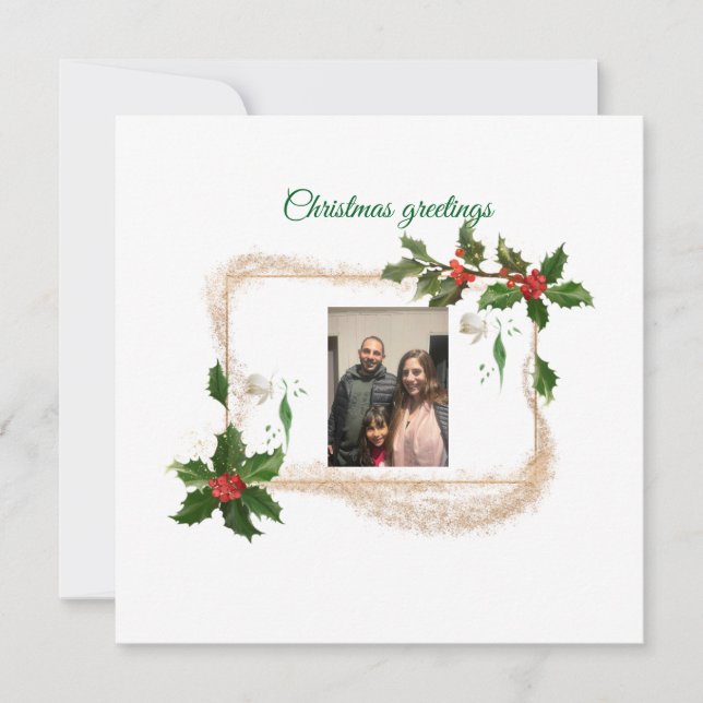 Flache Feiertagskarte (Vorderseite)