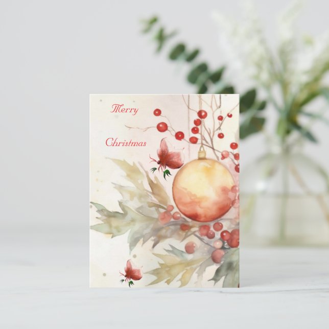 Flache Feiertagskarte (Stehend Vorderseite)