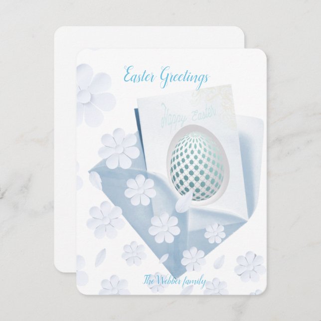 Flache Feiertagskarte (Vorne/Hinten)