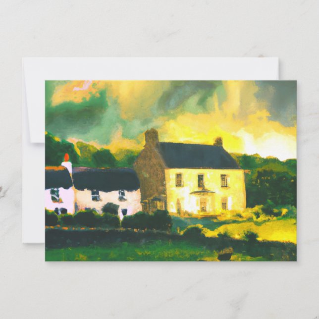 Flache Feiertagskarte (Vorderseite)