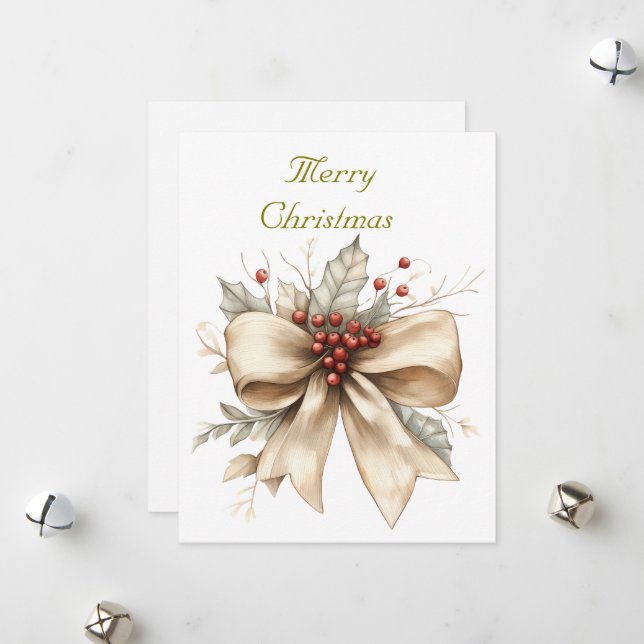 Flache Feiertagskarte (Vorderseite/Rückseite Beispiel)