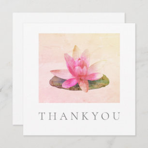 FLACHE GRUSSKARTE: Dankeschön: PINK LOTUS Dankeskarte