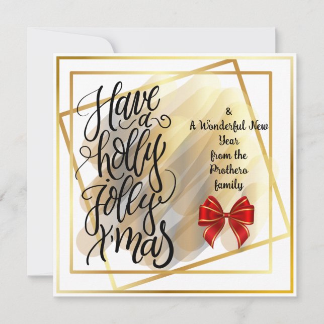 Flache Grußkarte Feiertagskarte (Vorderseite)