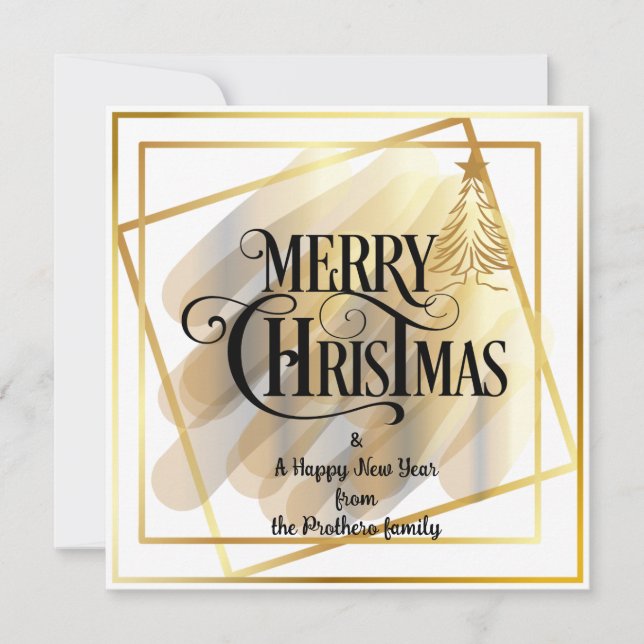 Flache Grußkarte Feiertagskarte (Vorderseite)